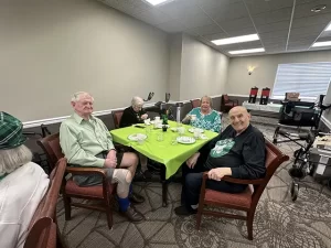 Dominican Village Residents enjoying St. Patrick's Day 2024