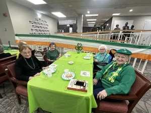 Residents enjoying St. Patrick's Day 2024 at Dominican Village