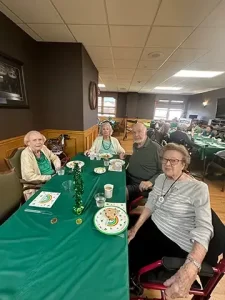 Residents enjoying St. Patrick's Day at Dominican Village