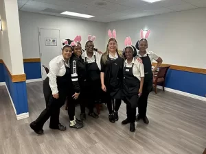 Employees At Dominican Village celebrating Easter 2024