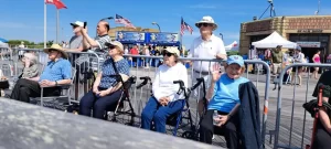 Dominican Village residents watching the 2024 Jones Beach Air Show.